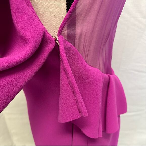Diane von Furstenberg Pink Ruffle Dress - Size 8 - Picture 7 of 15